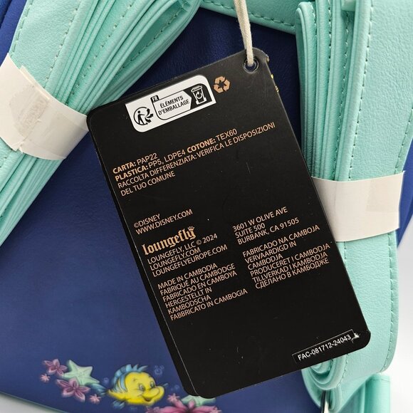 Loungefly Disney The Little Mermaid Under The Sea Mini Backpack - Picture 8 of 9